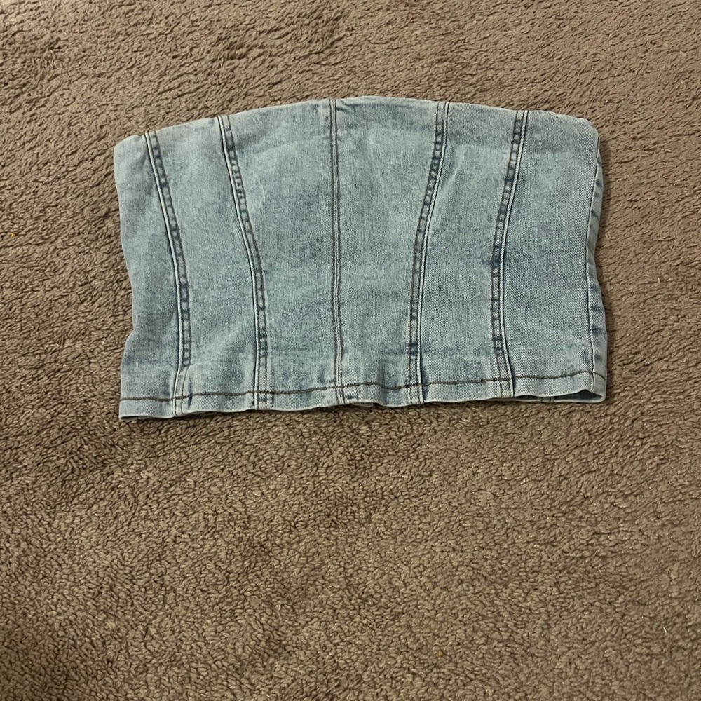 Meshki Light Blue crop top